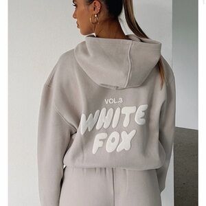 White Fox Boutique Cream Hoodie XXS/XS